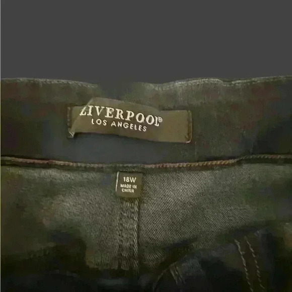 18 W Ankle/crop Liverpool Pull-on Jeggings in Black - Picture 7 of 12